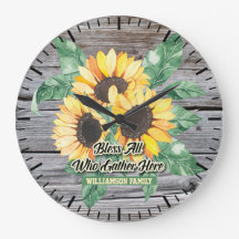 Rustic Sunflower Floral Monogram