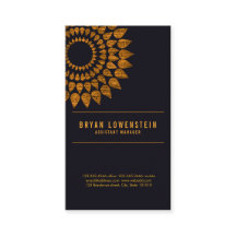 Rustic Sunflower Gold Pattern Black