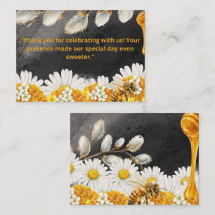 Rustic Sunflower Honey Bee Sweet Thank You Card