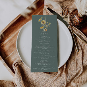 Rustic Sunflower Menu