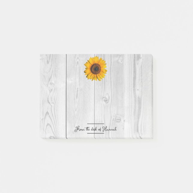 Rustic Sunflower Personalised Notes (Front)