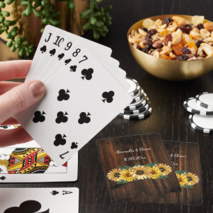 Rustic Sunflower Playing Cards