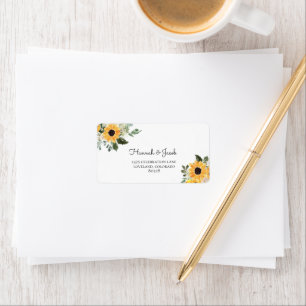Rustic Sunflower Return Address Lables Label