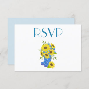 Rustic Sunflower RSVP Invitation