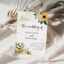 Rustic Sunflower | Simple Watercolor Wedding