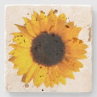 Rustic Sunflower Stone Coaster