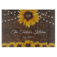 Rustic Sunflower String Lights Wedding Gift