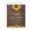Rustic Sunflower String Lights Wedding Invitation
