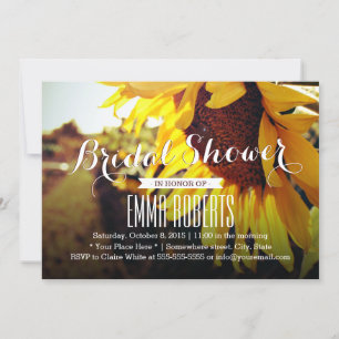 Rustic Sunflower Summer Bridal Shower Invitation