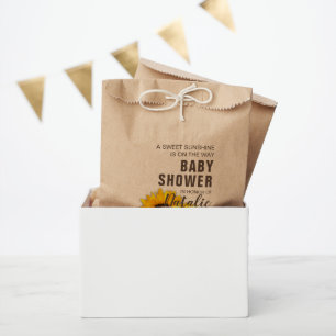 Rustic Sunflower Sweet Baby Shower Favour Bags