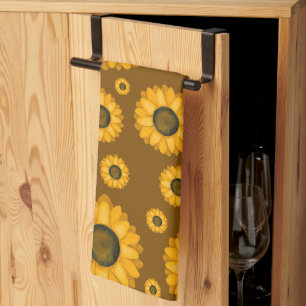 Rustic Sunflower Towel Pattern
