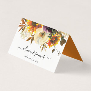 Rustic Sunflower Watercolor Fall Floral Wedding