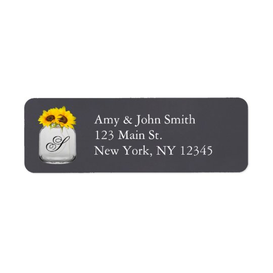 Rustic sunflower wedding address labels sunflwr7