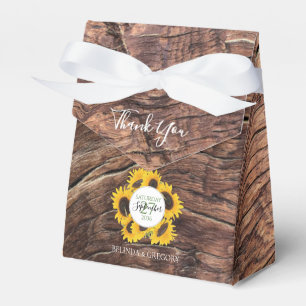Rustic Sunflower Wedding  Favour Box