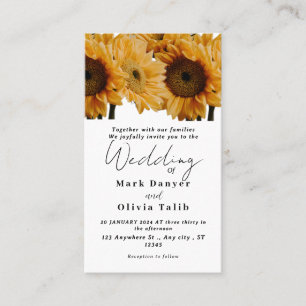 Rustic Sunflower Wedding Invitation