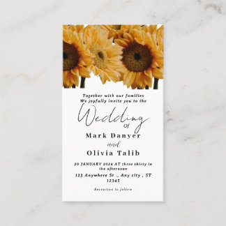 Rustic Sunflower Wedding Invitation