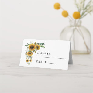 Rustic Sunflower Wedding Place Card
