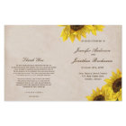 Rustic Sunflower Wedding Programs