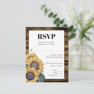 Rustic Sunflower Wedding RSVP
