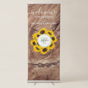 Rustic Sunflower Wedding Welcome Sign