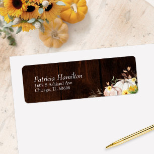 Rustic Sunflower White Pumpkin Wood Fall Wedding
