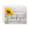 Rustic Sunflower Wood Bridal Shower Thank You