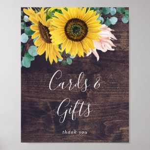 Rustic Sunflower   Wood Cards and Gifts Sign