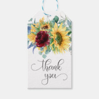 Rustic Sunflowers Boho Floral Thank You