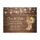 Rustic Sunflowers Boots Western Save the Date