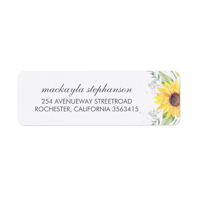 Rustic Sunflowers Country Wedding (Front)