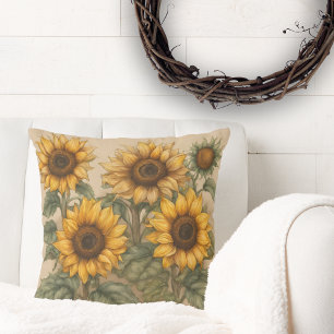 Rustic Sunflowers Cushion