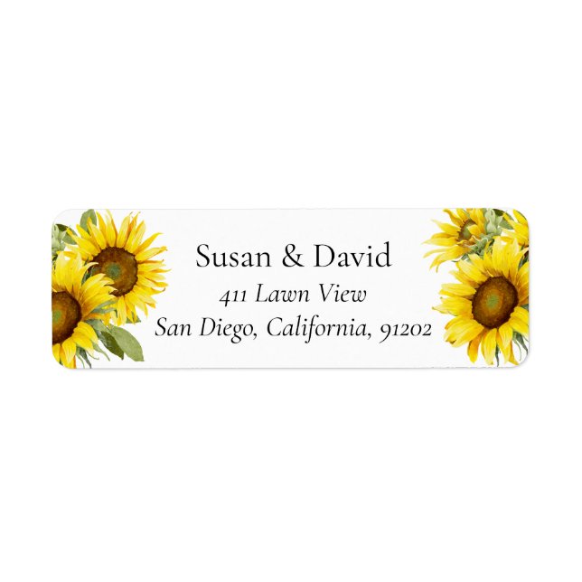 Rustic Sunflowers Farm Address Label (Front)