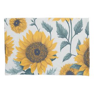 Rustic Sunflowers - Floral pattern Pillowcase
