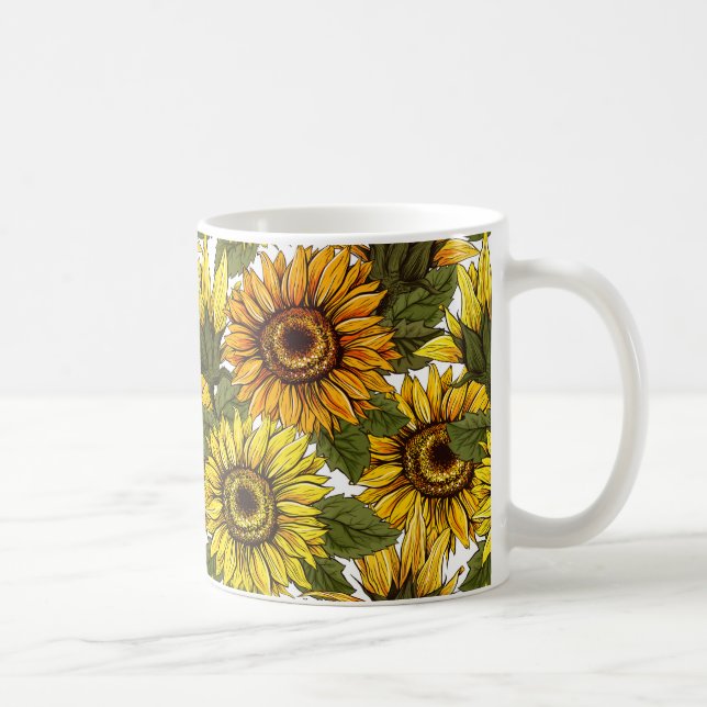 Rustic Sunflowers Garden Country Coffee Mug (Right)