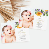 Rustic Sunflowers & Lavander Photo Dedication 