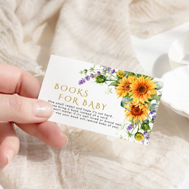 Rustic Sunflowers & Lavender Book for Baby Card (Creator Uploaded)