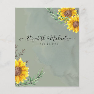 Rustic Sunflowers Newlyweds Gift Flyer