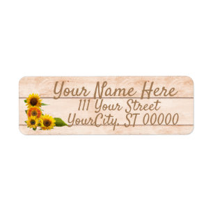 Rustic Sunflowers on Wood