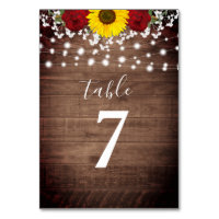 Rustic Sunflowers Roses Jar Lights Wedding Table N
