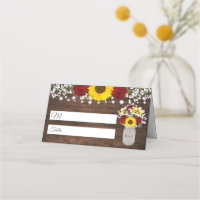 Rustic Sunflowers Roses Jar String Lights Wedding