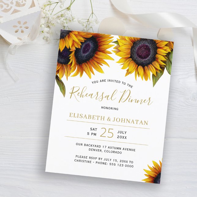 Rustic sunflowers wedding BUDGET rehearsal dinner (Creator Uploaded)