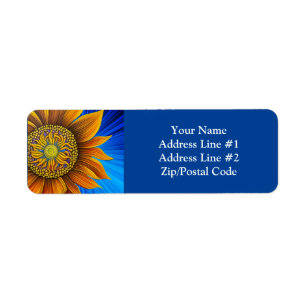 Rustic Sunny Sunflower on Blue