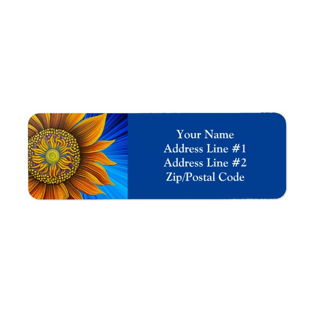 Rustic Sunny Sunflower on Blue (Front)