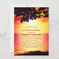 Rustic Sunset Beach Wedding Anniversary Party