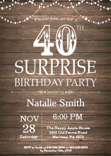 surprise 40th birthday invitations zazzle uk