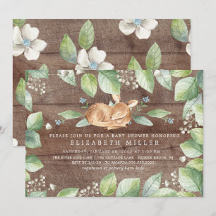 Rustic Sweet Deer Neutral Baby Shower Invitation