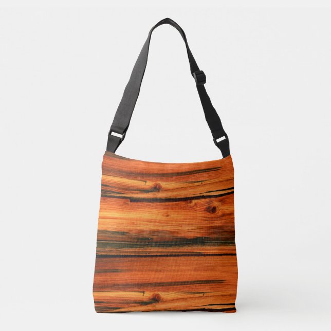 rustic tan barnwood crossbody bag (Front)