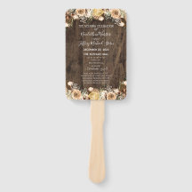 Rustic Tan Bird Wood Country Wedding Program
