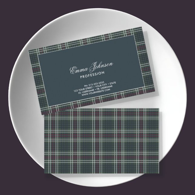 Rustic Tartan Plaid Business Card (Creator Uploaded)