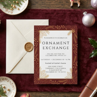 Rustic Tartan Plaid Elegant Script Holiday Party Invitation